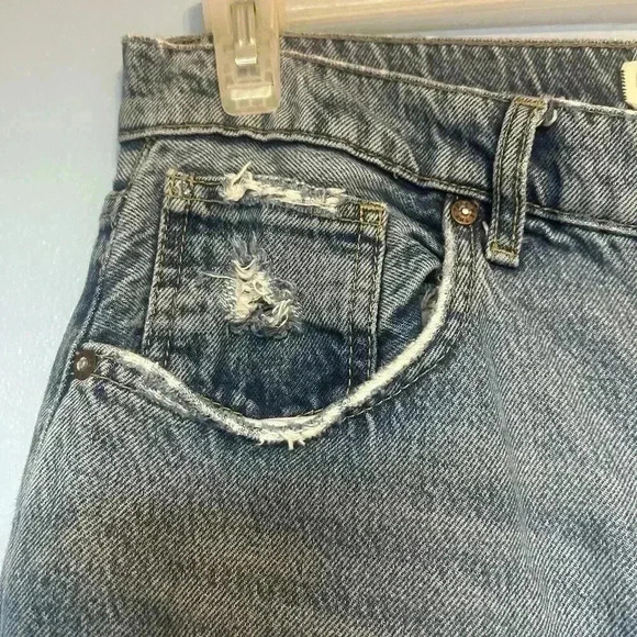 Free People Lita cropped distressed straight leg High Waisted jeans Size 31 - Picture 6 of 8